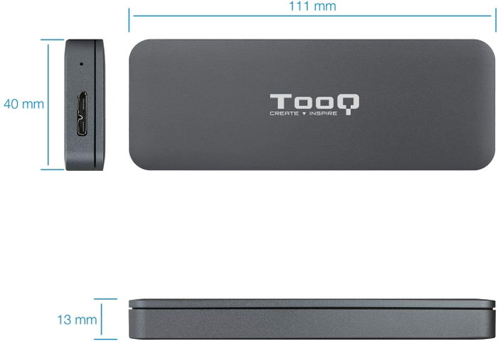 Tooq TQE-2281G Caja Externa para SSD M.2 NGFF Gris Tooq TQE-2281G Caja Externa para SSD M.2 NGFF Gris